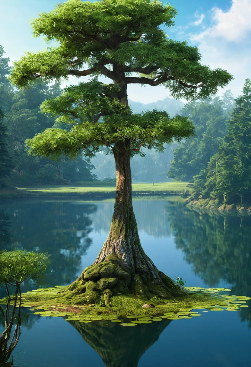  no balance de saia,  , balance, Realistic high quality, Kizi, tree, gram, forest, lake
