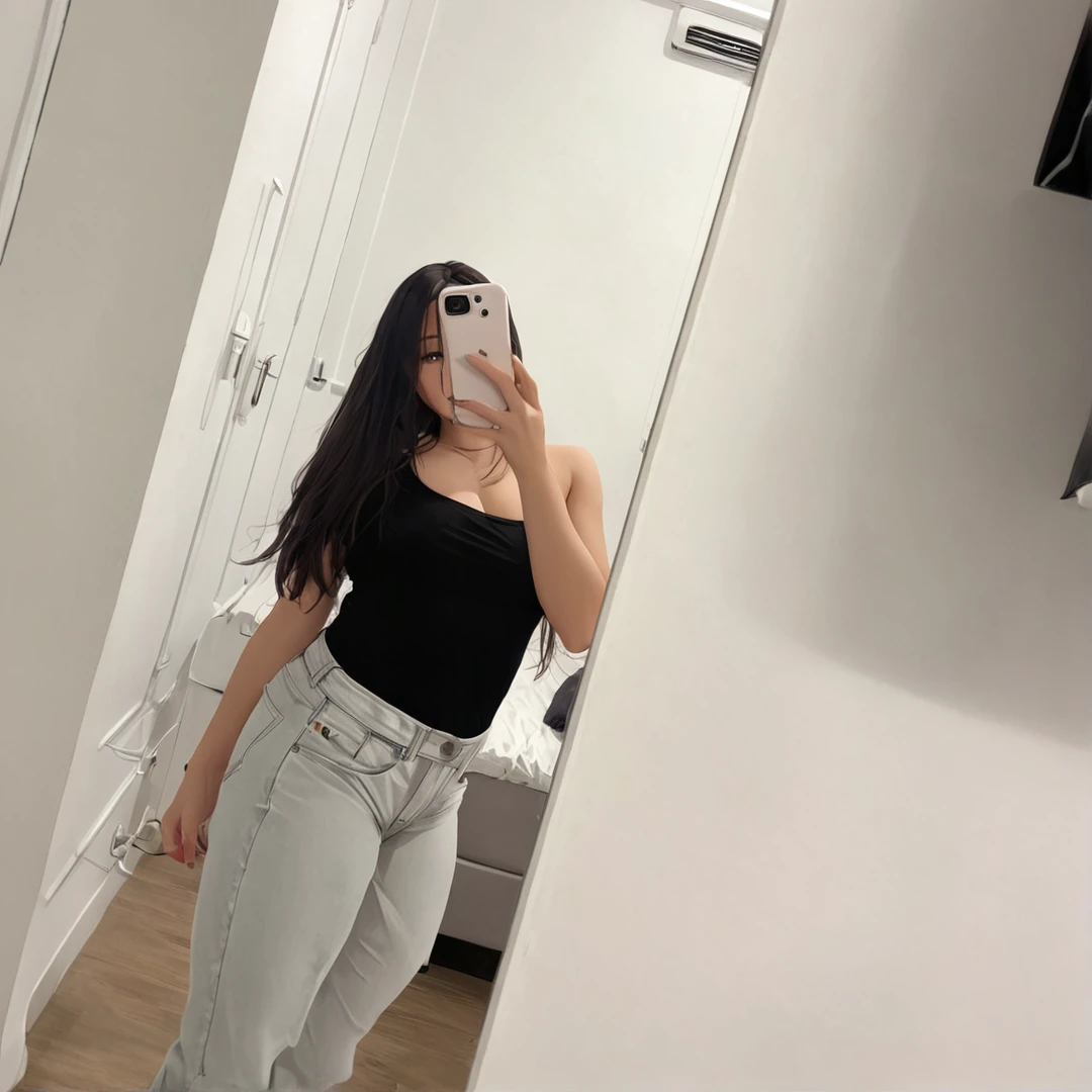 Sexy young girl, sexy body, big , long hair, sexy pose, skinny, white colored skin, no phone