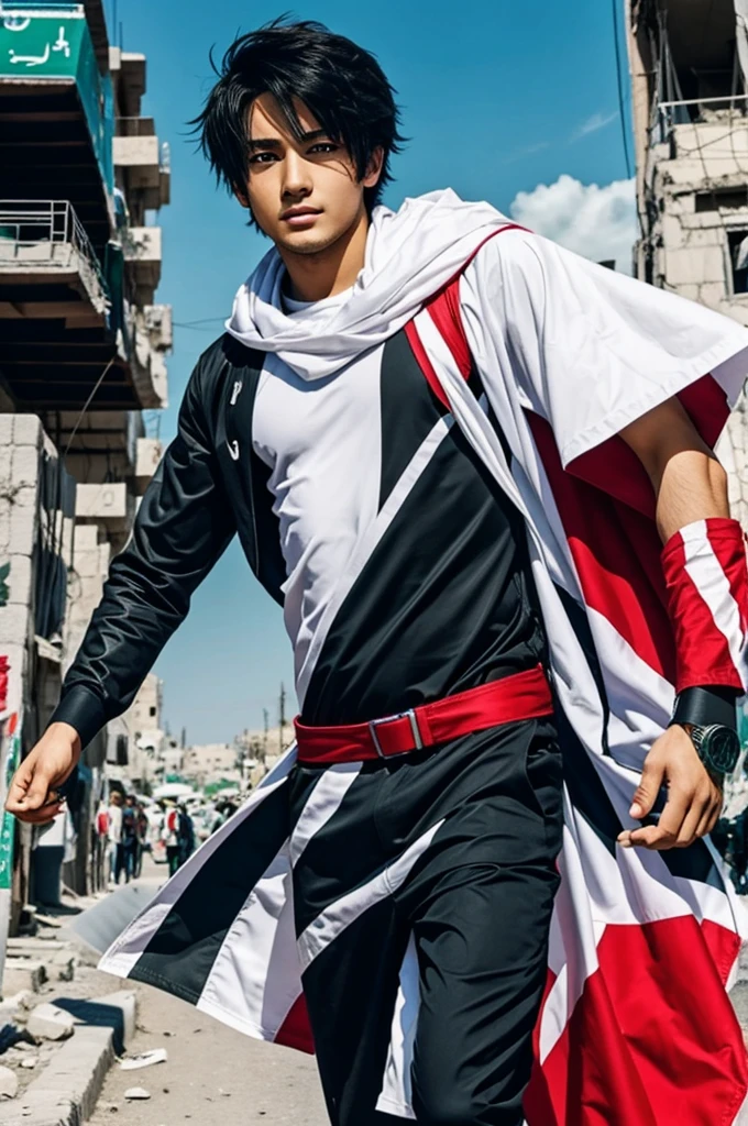 Anime man supporting Palestine