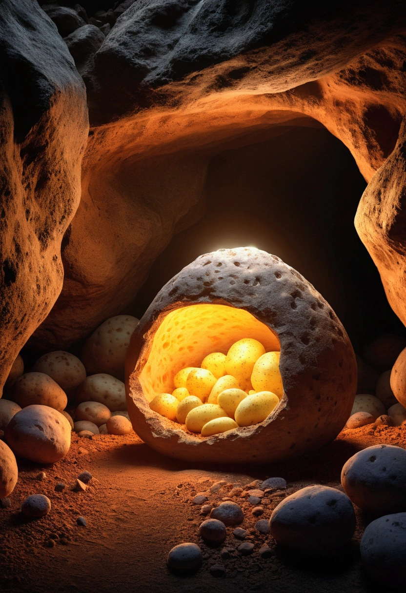 Create a cave potato