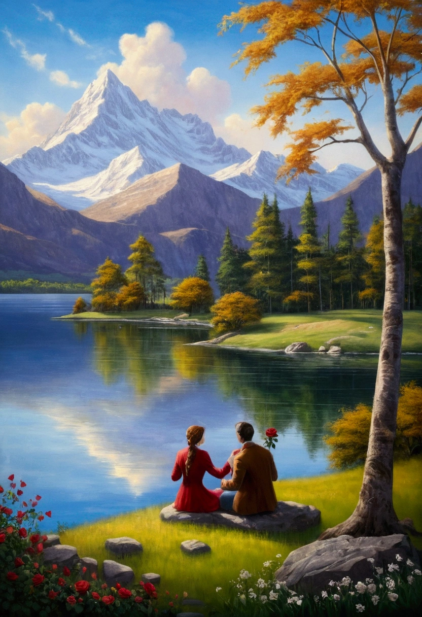 Surround the environment with many roses and some hearts of roses