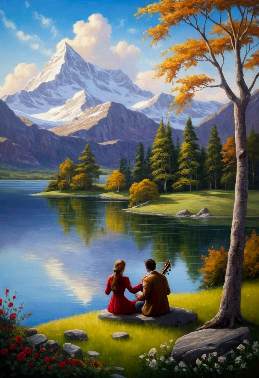 Surround the environment with many roses and some hearts of roses