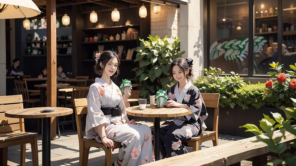 (((((((Emphasize cleavage)))))))

(((((((((Three Women))))))))) 

(((((((((((Woman in floral yukata))))))))))
(((((((((((Starbucks Outdoor Cafe)))))))))))、

((((((White skin))))))
((((((Heavy makeup))))))
((((((Beautiful Face))))))
(((((((((Full body photo)))))))))
 ((((((((お洒落でcuteStarbucks Outdoor Cafe)))))))) 
8k、RAW Photos、Highest quality、Super detailed、Super Resolution、Ultra HD、8k wallpaper、Amazing details 


 ((((((Sit down and eat cake、Drink Starbucks coffee、smile))))))、
(((((Heart Necklace))))) 
((Small hands)))
Modern and sleek design：Interior design using natural materials、Many of the designs are warm and made using wood and metal.。 Large windows：自然光をたっぷり取り入れるためのLarge windowsがあり、Providing a bright and open space。 Green Interior：Potted plants are effectively placed、It creates a relaxing atmosphere。 artwork：Works by local artists、Starbucks-related art on display。 Cozy seating：Cushioned chairs and sofas、Bar sheet etc.、A variety of seating options available。 Open kitchen area：Being able to see how drinks and food are made、We provide peace of mind and transparency。 Unique lighting：Antique lamps and chandelierodern lighting fixtures are used。 Comfortable background music：Relaxing music is playing、A comfortable space is provided。 Wide々Table space：一人でもグループでも使いやすいWide々There is a table with。 Community Table：There is a large table where you can socialize with other customers.。 Seasonal decorations：The decorations are themed according to the season.。 Design with a local feel：The design incorporates the local culture and characteristics.。 Fragrance production：コーヒーの香りが店内にWideがり、A space that satisfies the five senses has been created.。 Conversation with a barista：フレンドリーなConversation with a baristaが楽しめるカウンターエリアがあります。 



8k、RAW Photos、Highest quality、masterpiece:1.2、Super detailed、Super Resolution、Ultra HD、8k wallpaper、Amazing details、Photorealistic:1.4、Having fun by the water、Full Body Shot、Full body photo、High-resolution RAW color photos、Professional photos、A scene full of emotion、Very detailed and beautiful、Ultra HD、8k wallpaper、Amazing details、Huge file sizes、Highly detailed beautiful girls、Highly detailed face Highly detailed eyes、Extremely realistic skin、 Highly detailed fingers, Highly detailed nose, Highly detailed mouth, Perfect Anatomy, Highly detailed background, Highly detailed clothing, Teen, cute女の子, Famous Japanese Idols, cute, Realistic body, Slender, White skin, Glowing Skin, Slim body, Realistic Face, Delicate eyes, double eyelid,(Small hands)






