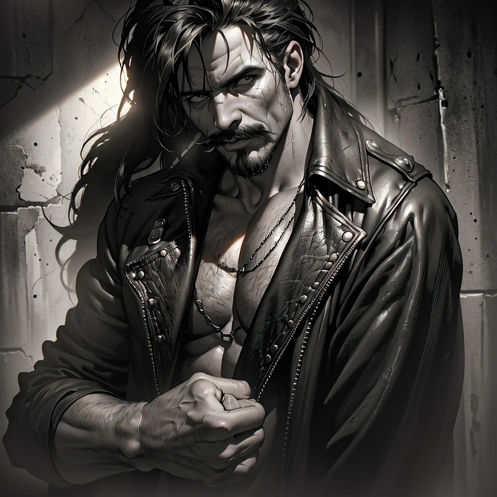 skull, gaulois, moustache, rock band, smoke, vintage, dramatic lighting, moody atmosphere, high contrast, cinematic, chiaroscuro, grungy, distressed, weathered, textured, gritty, dark fantasy, gothic, (best quality,8k,highres,masterpiece:1.2),ultra-detailed,(realistic,photorealistic,photo-realistic:1.37)