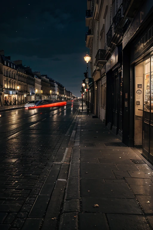 Genere moi une image de paris la nuit sans personne