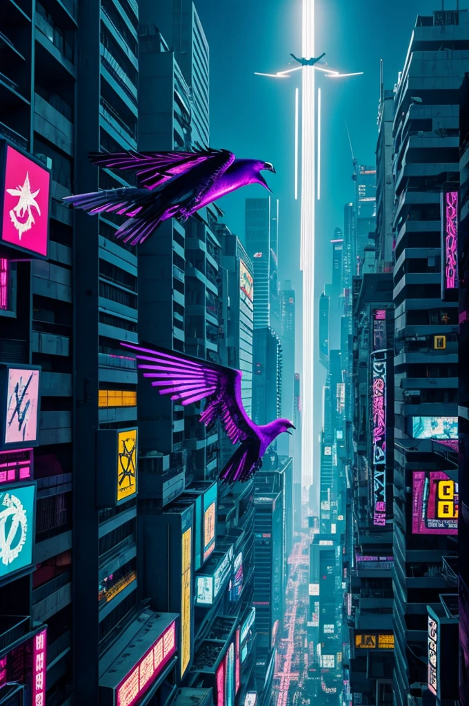 Cyberpunk flying animal