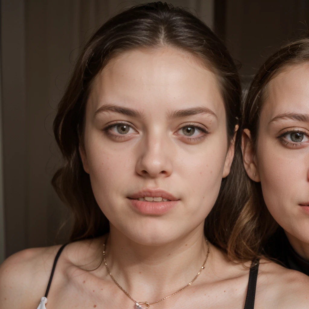 Two 23 year old female blondes, tik tok influencers, kissing