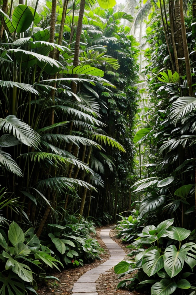 A jungle but white