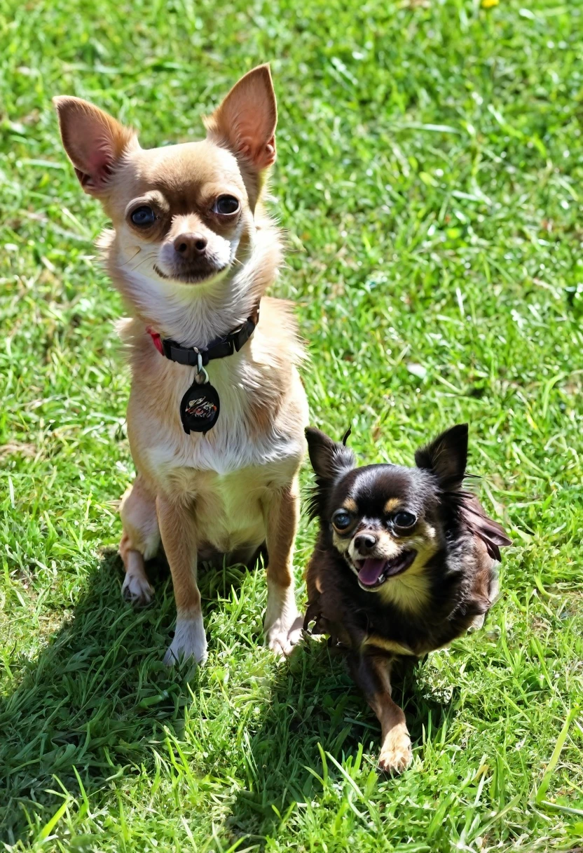 brown chihuahua captured by hawk at park. flys away with chihuahua in talons, asian girl crying