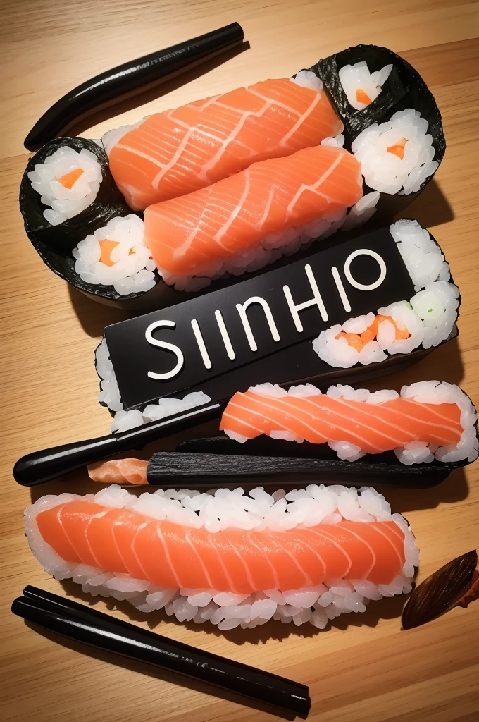 Logo with name "Sushi", font sans-sirft