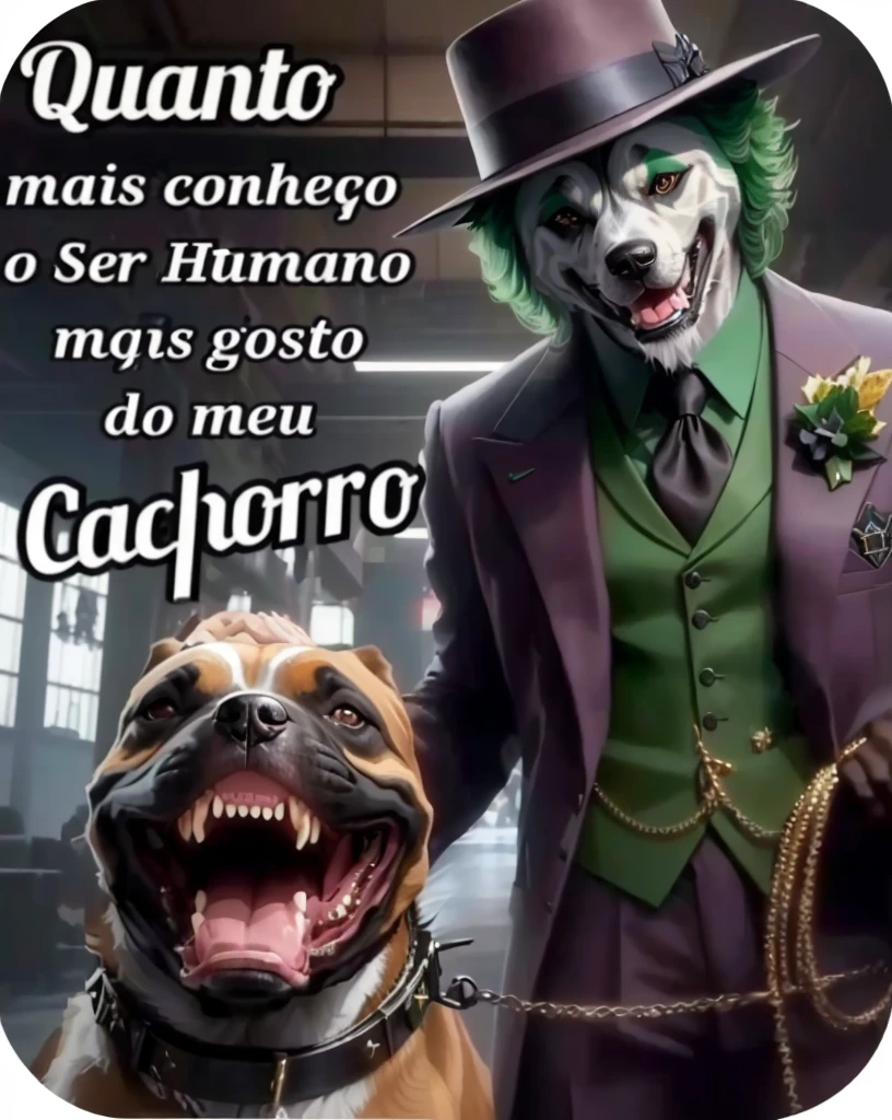 a close up of a dog wearing a suit and a hat with a Palhaço on it, Palhaço, por Nándor Katona, the Palhaço, imagens, o batman que ri, from Palhaço (2019), icaro carvalho, bonito, Palhaço smile, por Altichiero, as the Palhaço, bolsonaro