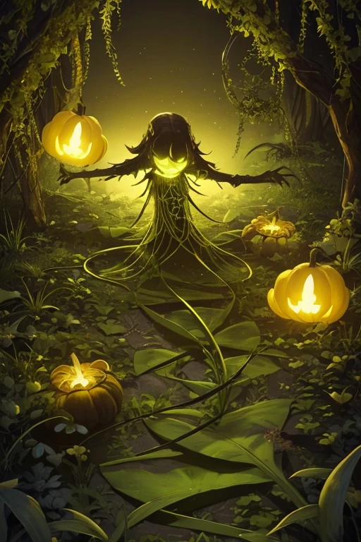 Undertale, plant-body, ((spooky)), fallen non-gendered human, golden petal necklace