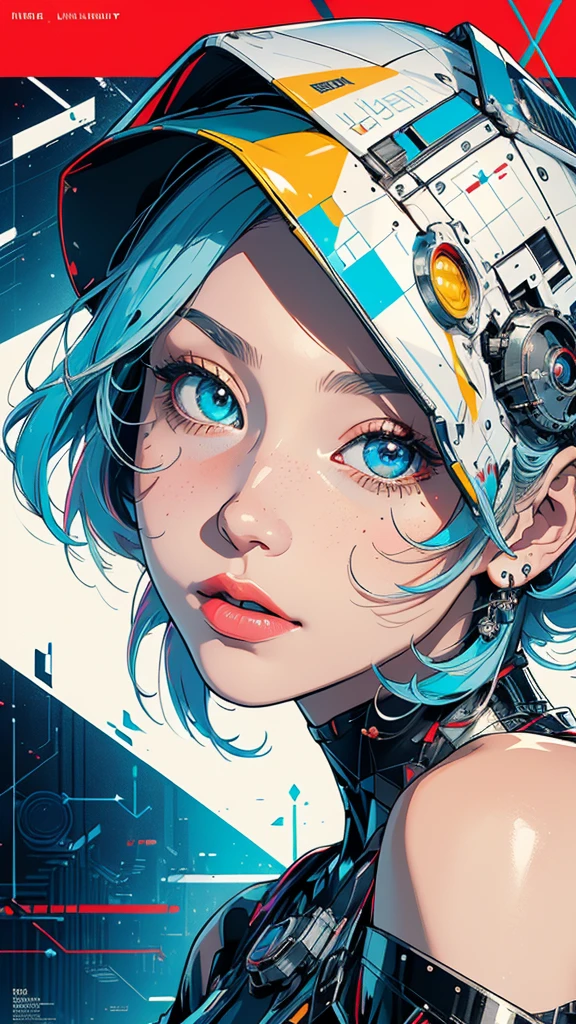 (((masterpiece, highest quality))),(((solo:1.2))),(((1girl:1.2))),32k wallpaper, very detailed, poster, vintage science fiction,(((((geometric cinematic movie poster))))), ((bauhaus)),(shape),(((abstract))),(mid century modern),movie poster,(((((portfolio))))),(((((Close-up))))),(((((bust up))))),((((more various angle)))),(((highlight))),Vast landscape,((((heterochromia)))),(((complete. detailed face))),(((Extremely talented))),(((most complecated machine))),(Colorful color scheme)
