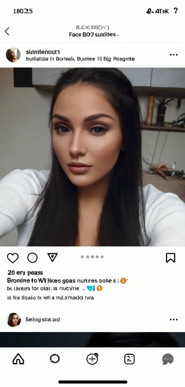 This face with a naked body Brunette but not black, with big breasts