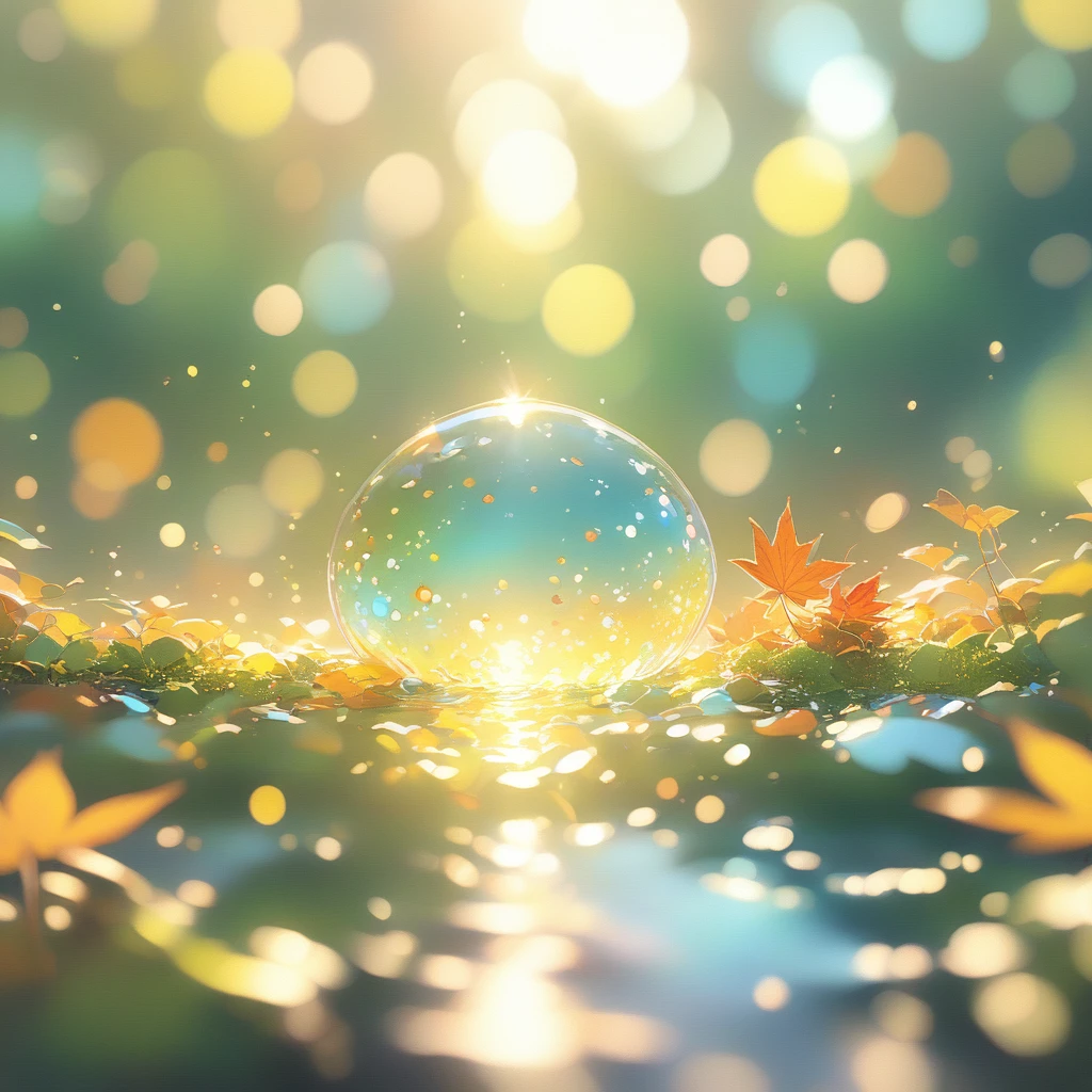 (masterpiece, Highest quality:1.2), Close-up of a cartoon castle on a green background, Cute numbers艺术, Beautiful and detailed digital art, 4K high resolution illustration wallpaper, Cute numbers, Blurred dream picture, 4K HD wallpaper illustration, Cute 3D rendering, Beautiful artistic illustration, 2D illustration, 2D illustration, Blurry dreamy illustration, Spectacular concept art. Bokeh .Ultra Wide Angle((Highest quality)), ((Intricate details)), ((Surrealism))(8k).autumn、autumn leaves