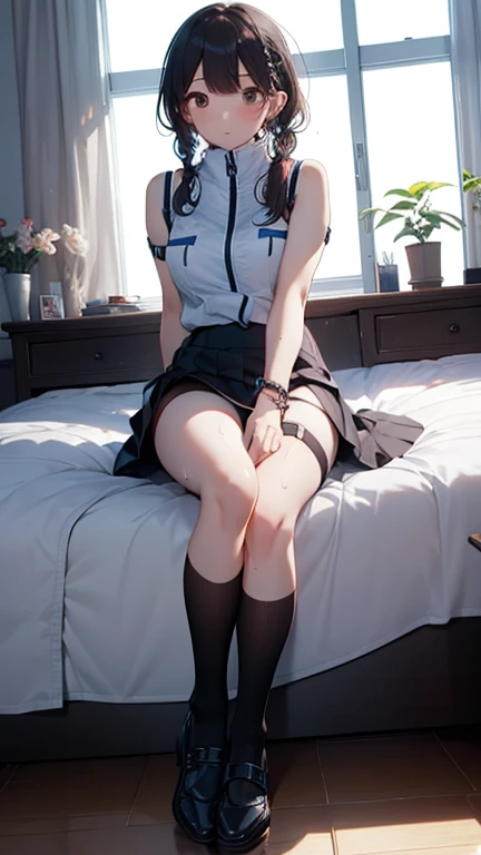 fullbody,underpants,Open legs:0.8,public image
group photo:1.5, shiny limbs,Very attractive arms and thighs,charming figure,very sexual body, sleeveless,office lady,wearing tight long skirt,
