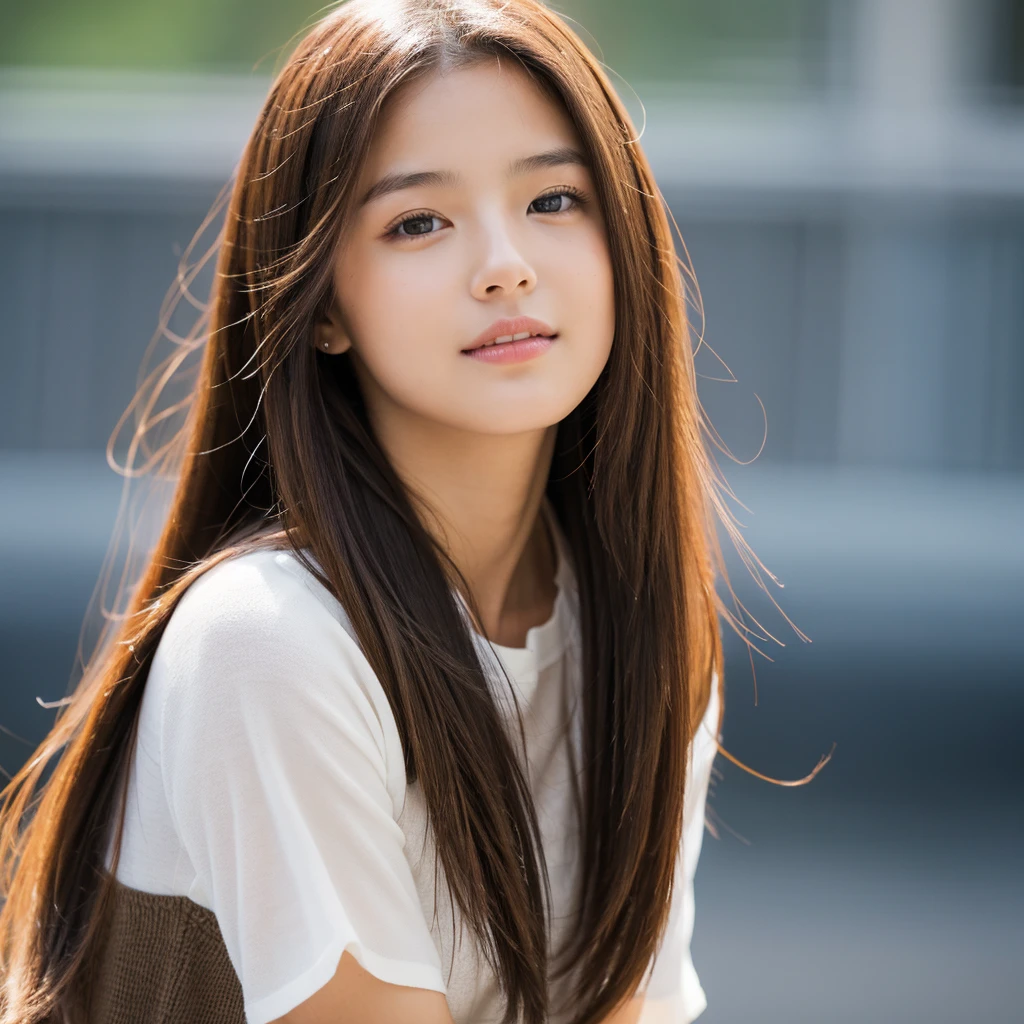 Young girl, sexy, long hair, realistic