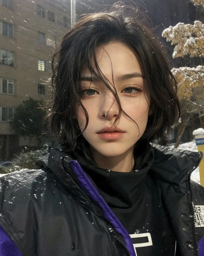androgynous face.