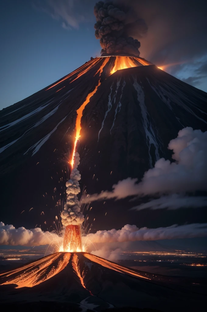 erupting volcano