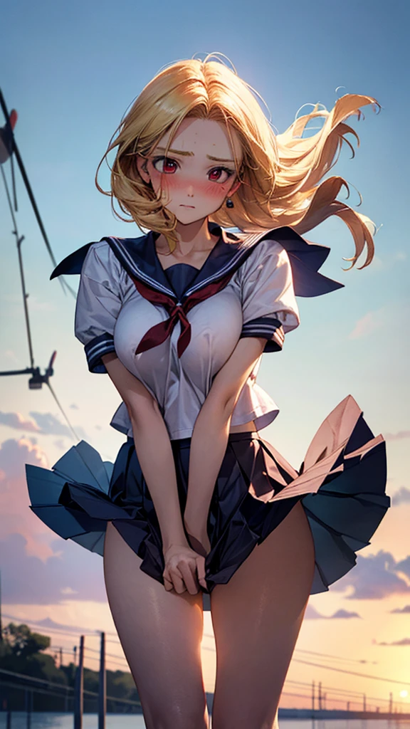 Navy blue sailor suit、
