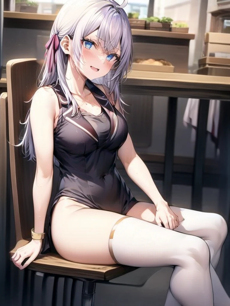 Full nudity、Facing forward、sit、Spread your legs