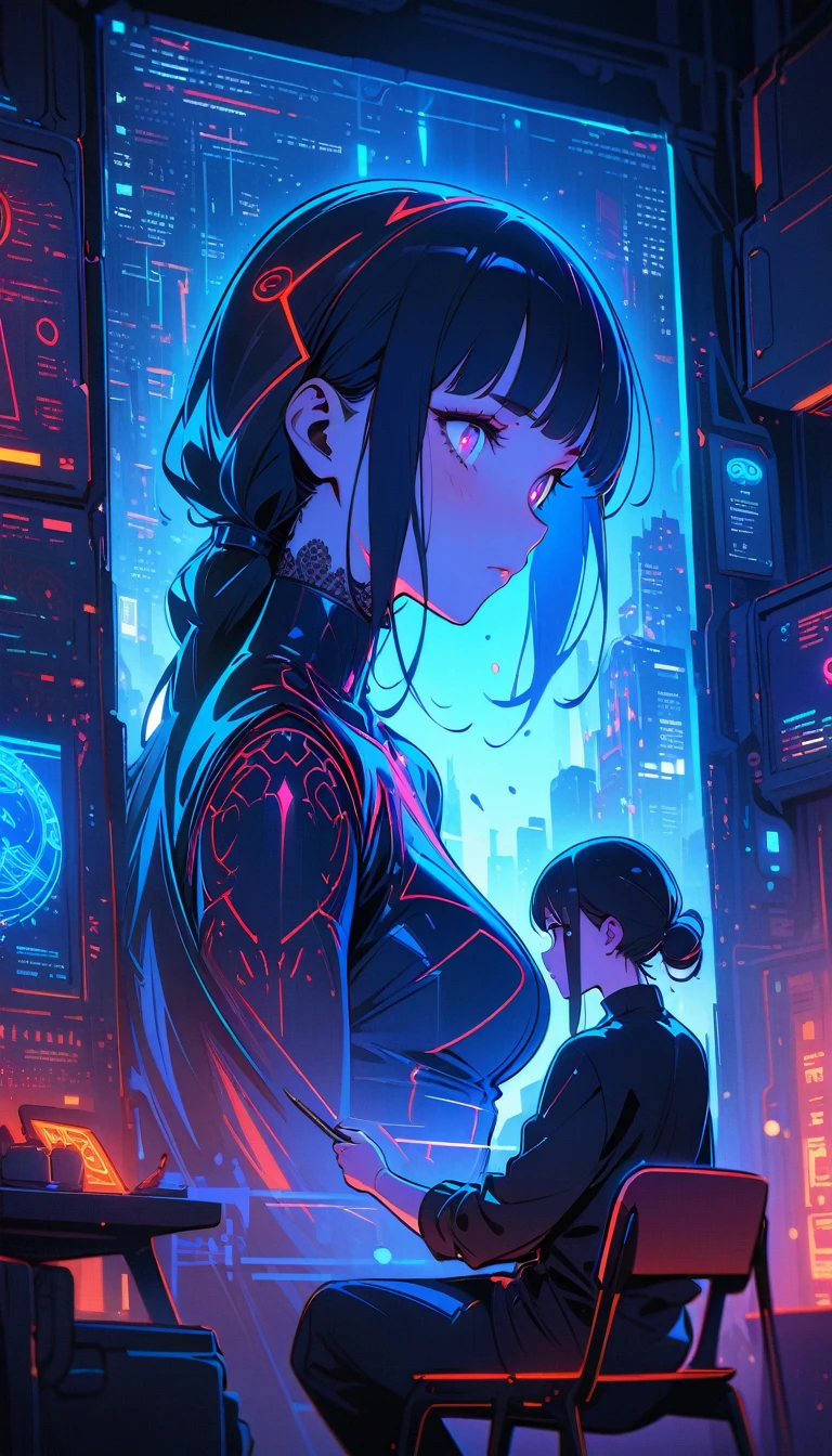 ((best quality)) , ((masterpiece)) , (detailed),designed by ilya kuvshinov, giuseppe dangelico pino, michael garmash, rob rey and disney, digital art, (Woman:1.1) , wearing Lace Shuka, Best quality, Thunderstorm, blueprint, kitchen scenes, subdued tones, Symbolist, intricate ironwork, unpredictable results, German Impressionism, drawing, cityscape, sci-fi, highly intricate, illustrious, detailed, delicate, fine polished,(((Advertising poster style , Drawing . Professional, modern, product-focused, commercial, eye-catching, highly detailed)))