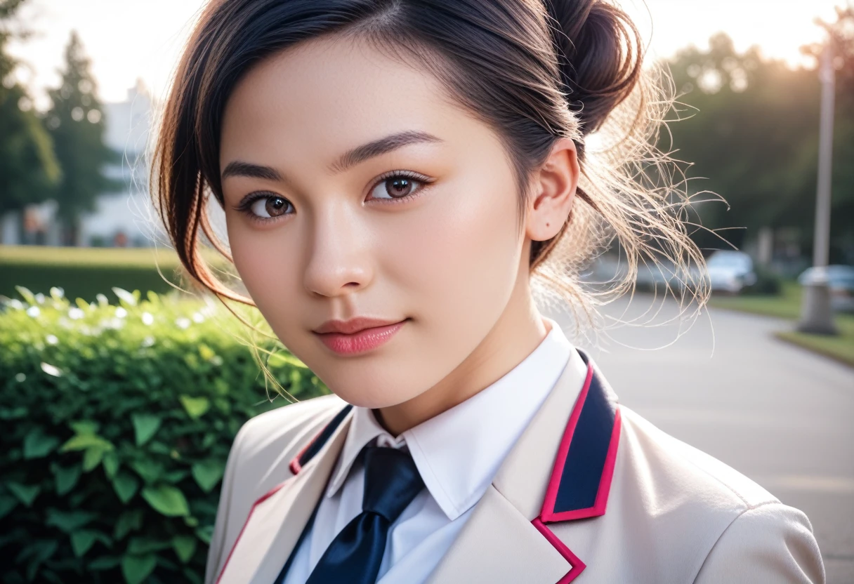 8k, raw photo, best quality, masterpiece, realistic, photo realistic, clear, professional lighting, beautiful face, best quality,ultra high res, realistic japanese beautiful, Super detailed, 1girl, clothed, outdoor, energy