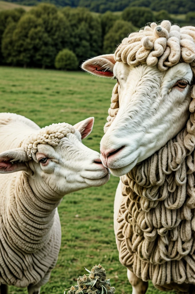 Sheep smoking cannabis