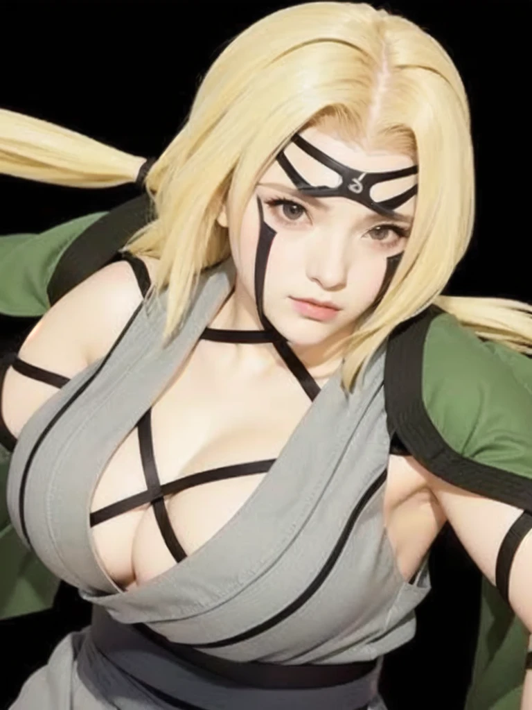 a close up of a woman with a sword in her hand, tsunade from naruto, kunoichi, from naruto, haruno sakura, female anime character, avatar image, full body close-up shot, 2 d cg, sienna, suki, portrait of a female anime hero, badass pose, realistic style 4 k, badass realistic 8 k, , clean detailed realistic art, sexy woman