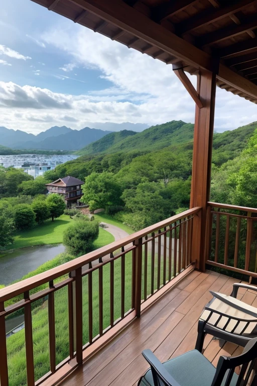 Luxury House、Balcony、landscape