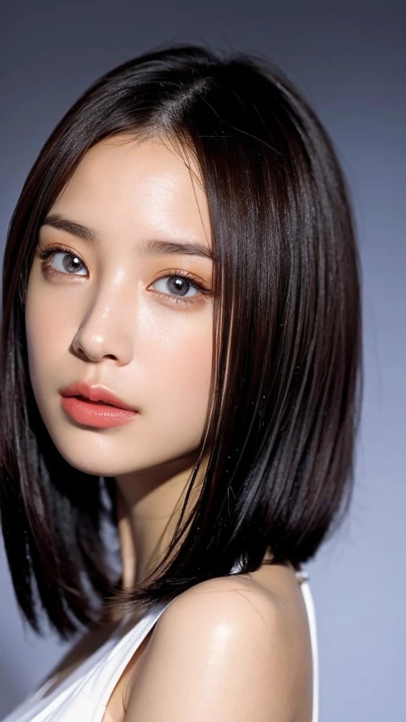 (raw photo:1.2), (photorealistic:1.4), beautiful detailed girl, very detailed eyes and face, beautiful detailed eyes, ridiculous, incredibly ridiculous, huge file size, super detailed, high resolution, very detailed, best quality, masterpiece, very detailed, unified, 8k wallpaper, amazing, Fine details, masterpiece, best quality, very detailed CG uniform 8k wallpaper, light on face, cinematic lighting, pale skin, a close up of a naked woman posing for a picture,completely naked beautiful Japanese woman, beautiful young Japanese woman, big eyes:1.1, double eyelids:1.1, thick lips, parted lips:0.8, shoot from side, looking at viewer,gleaming skin,shiny skin