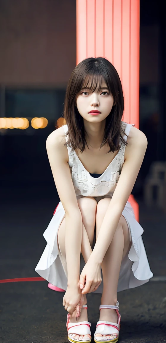 topless、Bottleless、Naked、大きな目、大きな黒い瞳、Drooping eyes、Completely naked、topless、beautiful breasts、normal breasts、bottomless、All naked、naked、No underwear、not wearing anything、short bob、loose curly hair、I was injured、bleed、endure the pain、A painful look、It hurts、I was scared、It was scary look、はAre crying、Are crying、I'm crying、It was scary、trembling、alone, idol face,cute、Japanese、 delicate girl, Frank, Sophisticated, thin arms, innocent eyes, cheek, shiny pink lips、Keep your lips open、depth of field movie light、blurred background、目 focuokeh dof、professional lighting、soft light、(NSFW:1.1)、bodice subian、beautiful feet、asuka saito、body photo、standing、standing、injury,bleed、bodice subian、It was scary、はAre crying、I'm crying, on body,,standing、 masturbation, juice,saliva trace,body fluid、A painful look、hold back defecation、leaking、thin、traces of being attacked、
