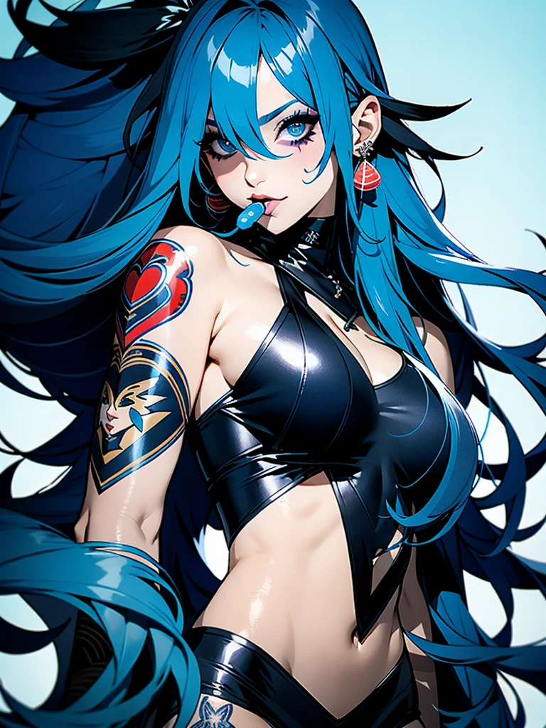 (((mulher))), (((melhor qualidade))), (((obra prima))), (((adulta))), Uma guerreira mulher de 35 anos com corpo perfeito, Brooklyn Gladiators, (( under boobs )), quase nua no estilo selvagem urbano de Simon Bisley para a capa da revista Heavy Metal, cabelo loiro, Minimum clothing, red and white checkered pattern, armadura, cheio de pontas e rebites, tatuagem tribal, (((do joelho pra cima))), cabelo desalinhado