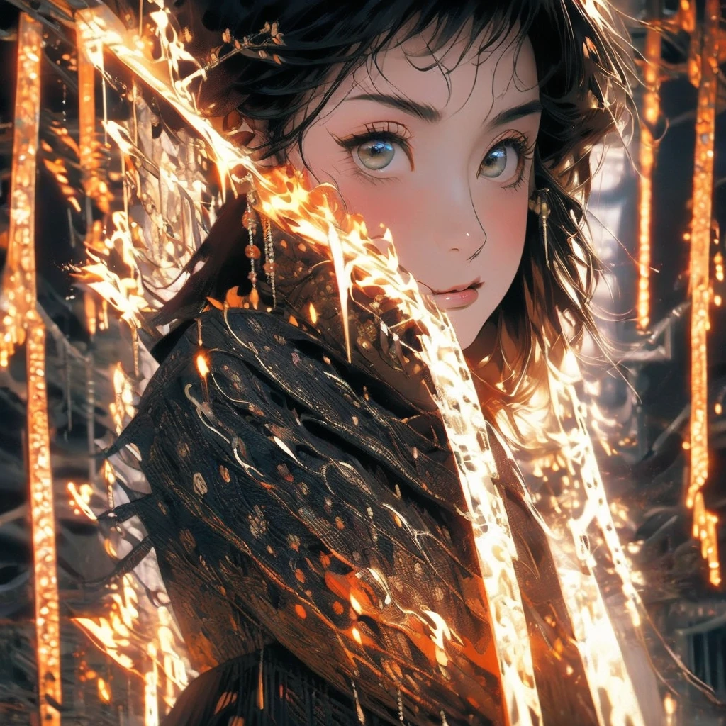 8k quality, 1girl, bangs, black_hair, black_pants, black_shirt, breasts, clothes_writing, cowboy_shot, crop_top, cyberpunk, hair_between_eyes, hip_vent, holding, long_hair, looking_at_viewer, midriff, navel, oran...
Negative prompt
(bad and mutated hands:1.3), (low quality, worst quality:1.4), (lowres:1.2), ugly, (interlocked fingers:1.2),