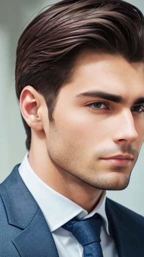 A beautiful Aquiba man focus on the face