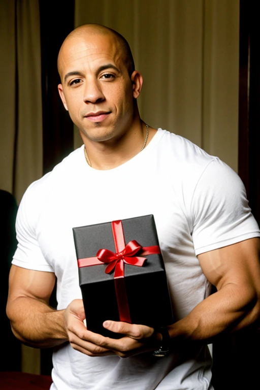 Vin diesel giving a gift
