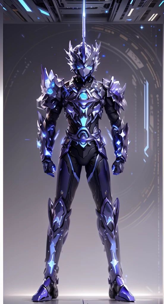 The color changes from starry sky to blue and purple，Some starry blue and starry purple（Ensure its layering and armor texture，Starry sky color as main color，Will become invisible）