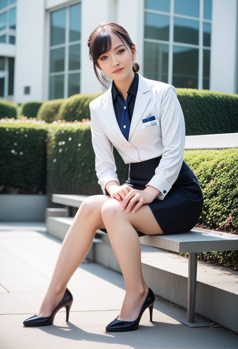 8k, raw photo, best quality, masterpiece, realistic, photo realistic, clear, professional lighting, beautiful face, best quality,ultra high res, realistic japanese beautiful, Super detailed, 1girl, clothed, outdoor, sit, full body