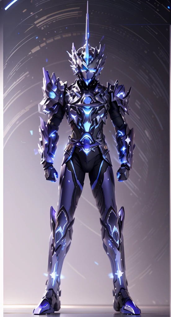 The color changes from starry sky to blue and purple，Some starry blue and starry purple（Ensure its layering and armor texture，Starry sky color as main color，Will become invisible）