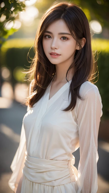 (Random Nationality):1.5, masterpiece, Highest quality, 8K, 20th Generation, (Large Breasts:1.2), cute, alone, sad, close, cute, Girlish, Delicate girl, Pure beauty,  RAW Photos, Professional photography, Portraiture, Soft Light, Professional Lighting, Backlight, Upper Body, avert your eyes, Sophisticated, Film Grain, (Eyes and facial details:1.0), Beautiful straight hair, Hair swaying in the wind, Silk blouse, Random hairstyle