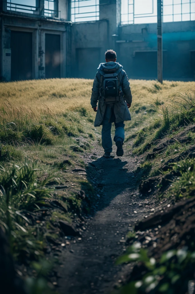 8k, artistic photography, best quality, mastpiece: 1.2), a (rating: 1.2) Draw,like a mouse with a bundle over his shoulder walking through a wheat field, full-length candid movie, blue hype, 16 microns, poptpa 400 film, easily removable film, realistic, sad atmosphere, good lighting, repulsive atmosphere., positive collapse, kodak poptpa 400, photography, R, Natural light, blue glare, blue reflection, push-up, smooth, abstract, splashing, oily, painful collapse, actual isometry, bioluminescence of parts: потрясaющaя realistic photography мокрой кости структурa, 3d image, range of octane number, detailed down to the smallest detail, Cinematic, works on aptstation | isometric / Centered Information