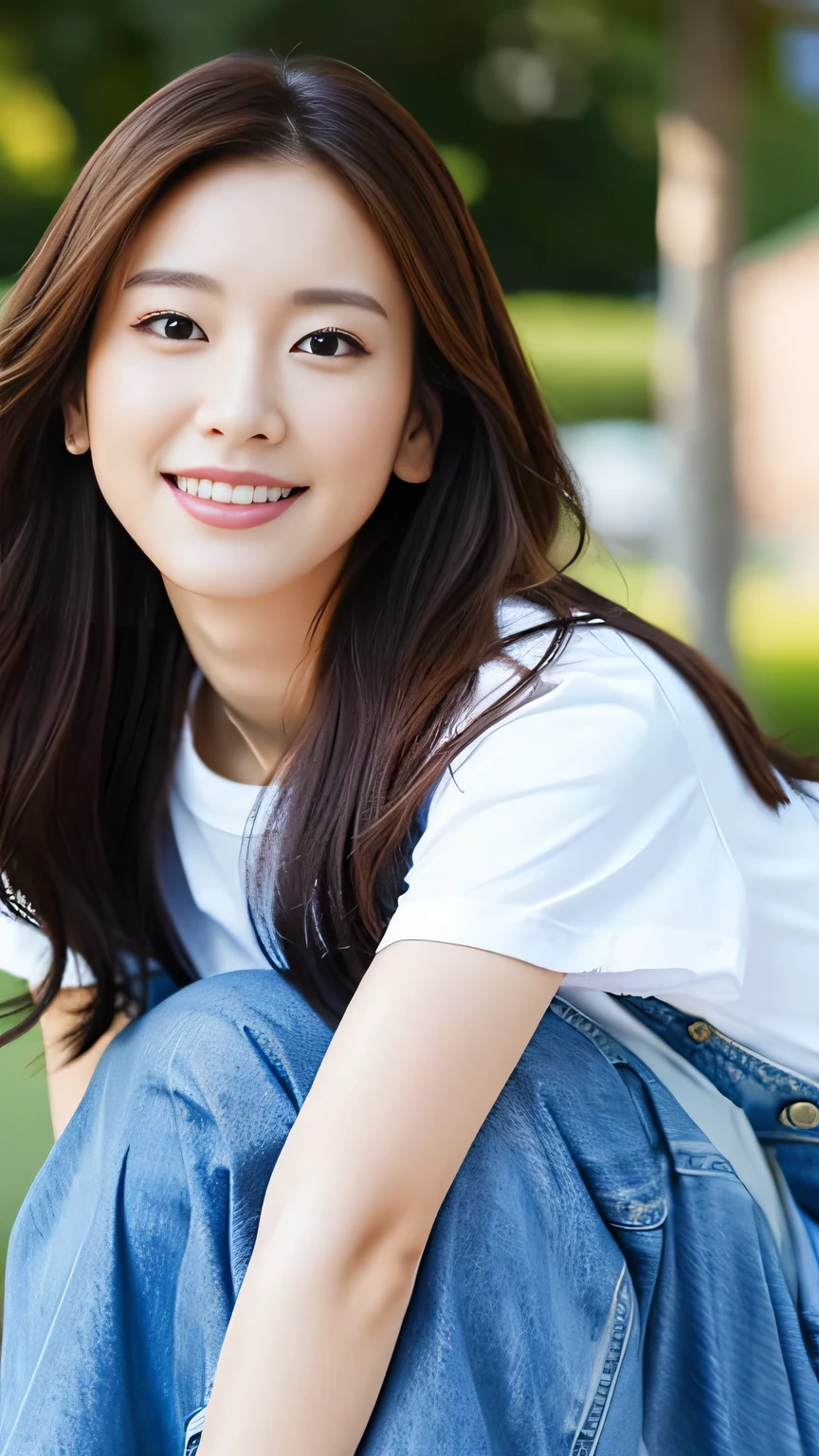 masterpiece、Highest quality、High resolution、Photorealistic、RAW Photos、8k wallpaper、One beautiful woman、Glowing Beautiful Skin、 (Medium Hair:1.3)、25 year old Japanese actress、Walking towards here、Staring at me with a seductive look、Perfect Makeup、Bright beautiful lips、(A full-body photo from head to toe:1.2)、T-shirt and jeans、High heels、Accurate anatomy、 Ultra-high resolution perfect beautiful teeth、 The most natural and perfect teeth、Ultra high definition beauty face、 Ultra HD beautiful hair、Ultra HD Shining Eyes、 Ultra-high-definition glossy beautiful lips、