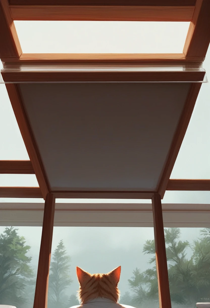 close-up photography of (grey tabby cat is preparing sushi on the table:1.2), (c4ttitude:1.3), in glasstech kitchen, hyper realistic, intricate detail, (foggy:1.1), pov from below
