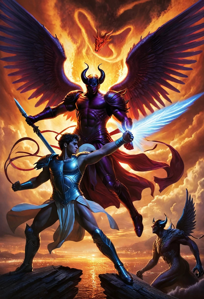 archangel fights demon