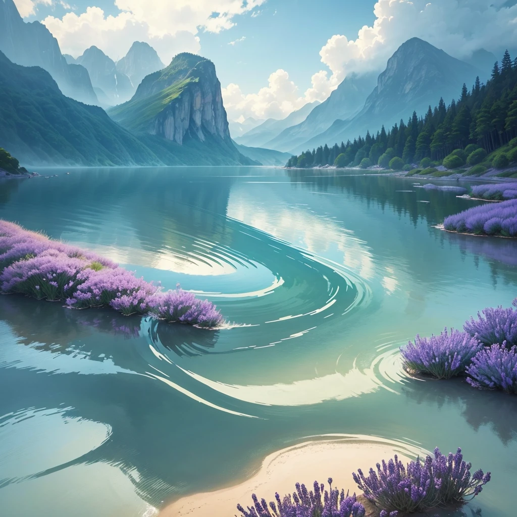 that evokes a sense of calm and balance. The image should feature a serene and relaxing environment, such as a tranquil landscape, natural scenery, or an abstract design that conveys peace. Use soft, harmonious colors like pastel shades of blue, green, and lavender that evoke serenity. Consider incorporating elements like gentle waves, ethereal clouds, and smooth textures to add a touch of calm and harmony. The title 'Relaxing & Harmony' should be in an elegant and flowing font, placed prominently yet subtly to complement the relaxing theme of the cover."
