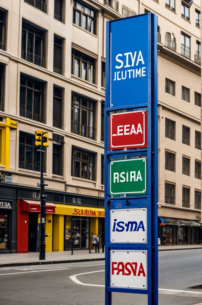 Create a street sign advertising a product called SUBLIME JALEA DE FESA