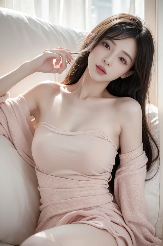 (high details:1.4)、(surrealism:1.4)、(soft lighting:1.05)、32,000、1 woman、realistic lighting、face lighting、ray tracing、(brightened light:1.2)、(improve quality:1.4)、(Realistic textured skin of the highest quality:1.4)、original photo, lifelike, full body woman love, bed, soggy, big bust, stylish hairstyle, pale skin, black eye, pink lips, (Beloved), (:1.1), ~Through, detailed background, detailed face, delicate eyes, good hair, Anatomically correct body, elastic skin, make up, masterpiece