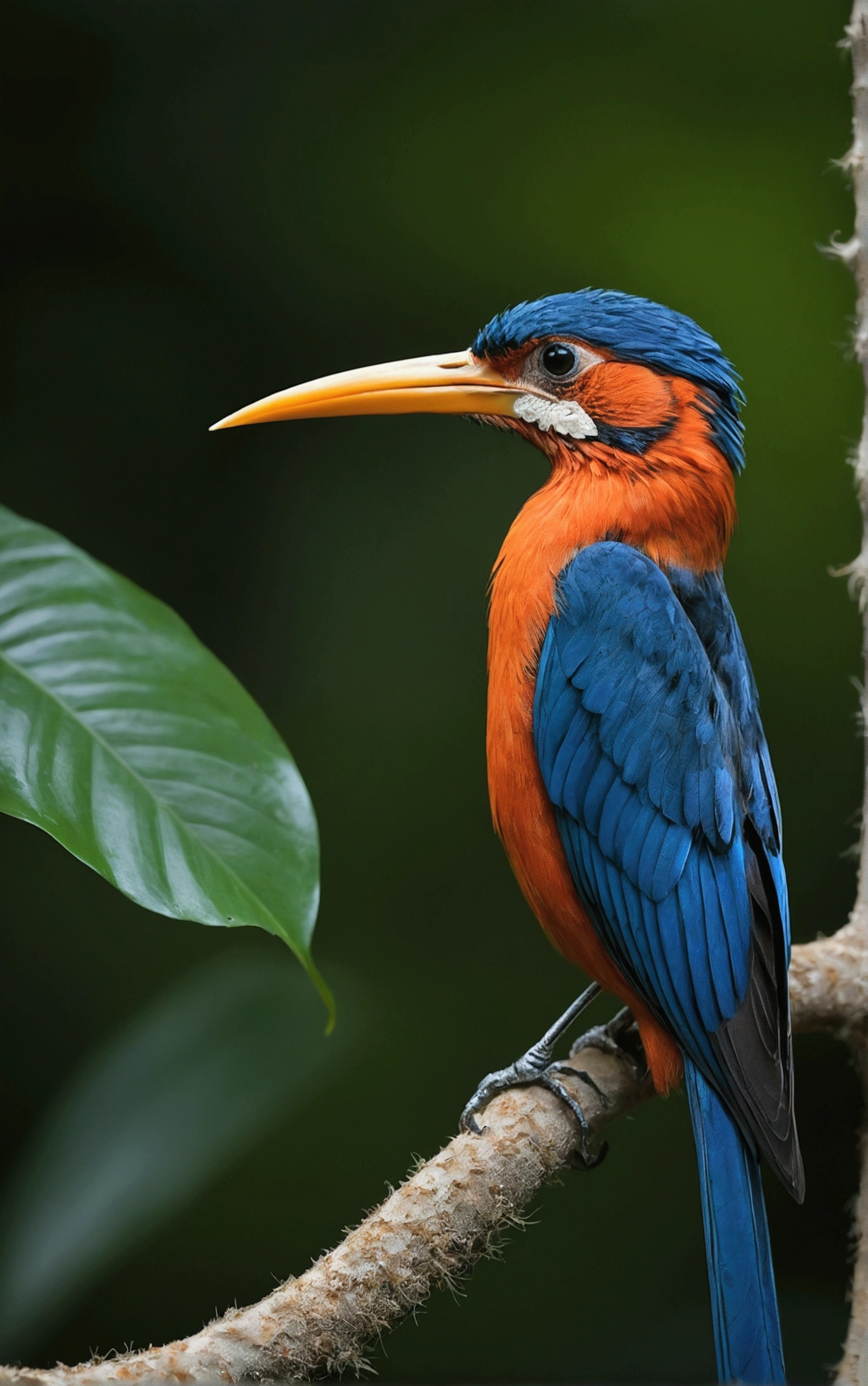 A captivating jungle scene showcases a rare, mischievous-looking bird perched on a curly branch, its long, elegant tail adorned with intricate, horn-like structures. The bird, with its beautiful and graceful demeanor, exudes an air of elegance and mystery. This high-quality nature photography, expertly captured by Sudip Roy using a Canon EOS R6, offers a stunning display of the bird's unique beauty and the lush, vibrant jungle surroundings.