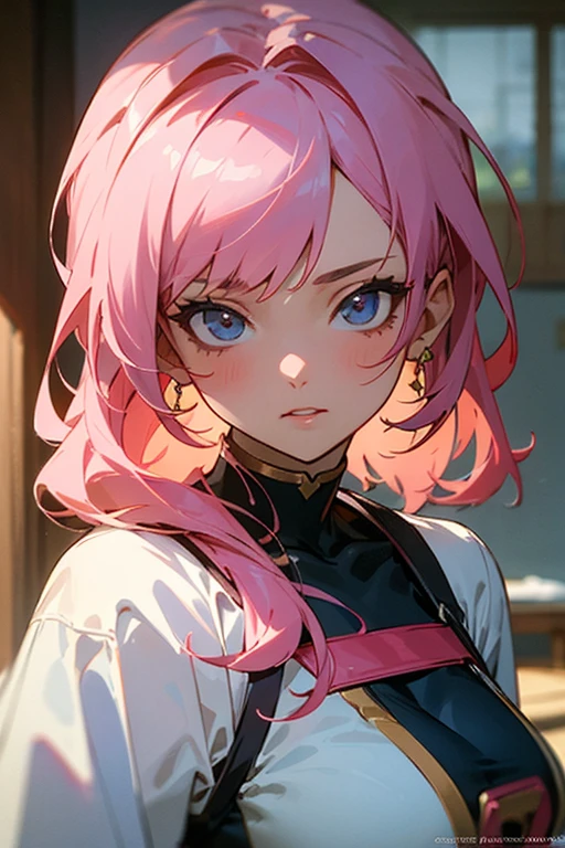 ((Best Quality)), ((masterpiece)), (detailed), 1 anime girl pink hair,, culon