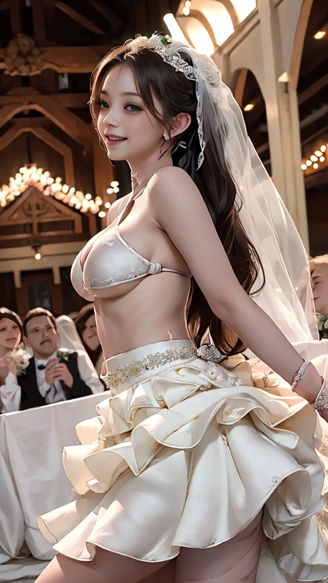 NSFW、Panoramic viewing angle、Pussy Real、Breast Real、Mastepiece、It is high resolution.、Photo woman、Detailed digital illustration、Wavy Long Hair、Folded ponytail、Detailed eyes、Shiny Hair、((Naked in a wedding dress style bikini:1.6))、Very beautiful woman、Black eyeshadow、The eyes are double、Normal chest、Bust A cup、high resolution、high quality、Detailed background、((Very crowded restaurant:1.4))、((Two Arms、Four fingers、One thumb))、((Two Legs、Four fingers、One thumb))、Very beautiful woman、masterpiece、(A kind smile:1.3)、(((Having sex with a boy coming from the side:1.6))),(((Creampie:1.6))),(((Orgy:1.6))),